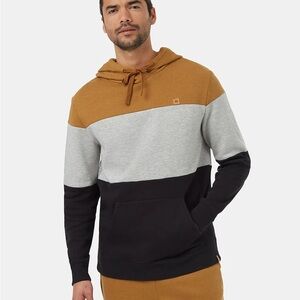 Tentree Men's Tri-Tone Hoodie - Black, Gray, and Tan